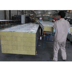 Buy cheap 150mm Thickness Insulated Rock Wool Sandwich Panel from wholesalers