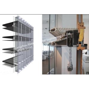Double Layer Insulation Glass Curtain Wall Stick Built System Transparant
