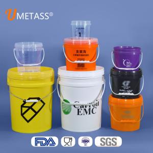 Buy cheap 5L Custom Food Grade Transparent Clear Fermented Fishing 20L Paint Bucket with Lid Handle from wholesalers