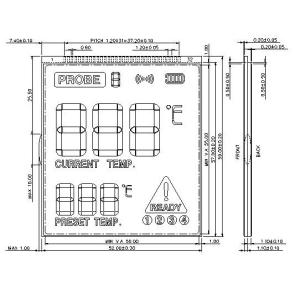 Buy cheap 52*59mm Blue FSTN LCD Display Positive Transmissive LCD Screen from wholesalers