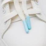 Buy cheap Colorful Plastic Toe Shoelace Toe Seal Baotou Printed Flat Cotton Shoelaces Plain Polyester 6mm 8mm Laces Width from wholesalers