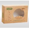 Full Color Printing Brown Kraft Paper Small Handmade Soap Packaging Paper Box Custom for sale