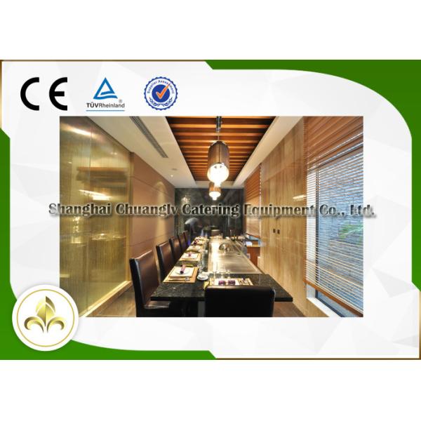 Buy cheap Electric / Induction 9 Seat Teppanyaki Grill Table With Exhaustion / Purification System from wholesalers