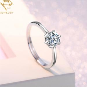 Buy cheap Rhodium Plating 925 Sterling Silver Diamond Ring Pave Setting from wholesalers