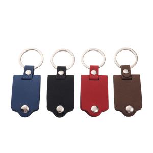 Buy cheap Sublimation Leather Metal Key Chain Cover with Laser Engraving Logo from wholesalers