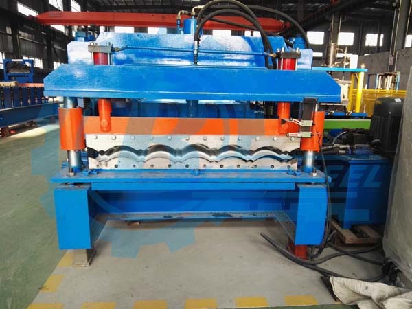 Quality 3KW Steel Tile Forming Machine PLC Control 0.3 - 0.8mm Thickness for sale