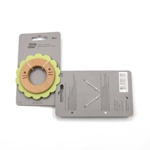 Organic Natural Beech FDA Standard Wooden Silicone Teether