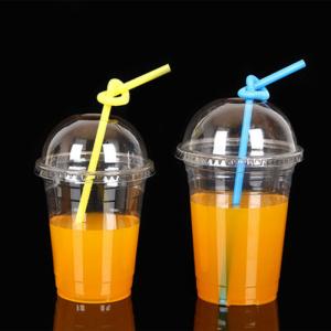 Buy cheap Food Grade PET PLA Plastic Arch Dome Cup Lids Disposable Biodegradable Transparent For Ice Cream Smoothie Cup Lids from wholesalers