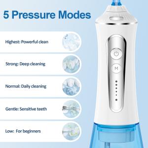 300ml Handheld Portable Water Flosser IPX7 Waterproof Oral Irrigation Cordless