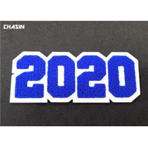 Buy cheap 3D Custom Sew On Letterman Patches / 2020 Number Chenille Back Patches from wholesalers