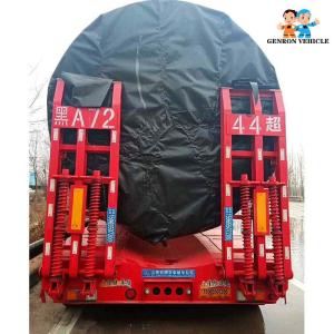 Buy cheap Bulldozer Transport Hydraulic Gooseneck 100T Detach Lowboy Trailer product