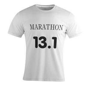 Buy cheap 100% Polyester Marathon T Shirt With Customzied Logo And Sponsor Logo from wholesalers