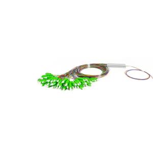 Buy cheap 1x2,1x4,1x8,1x16,1x32,1x64,1xN,2xN Steel Tube SCAPC Fiber Optic Splitter Networking Wavelength 1260-1650nm from wholesalers