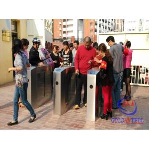 Remote control security controlled access turnstiles with IR retractable arm