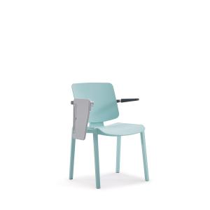 China Modern PP Stackable Training Room Chairs with Writing Tablet on sale