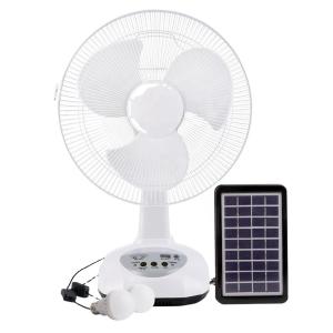 Buy cheap Hot Solar Desk Fan AC/DC 12-Inch Rechargeable Floor Fan Solar Power Panel Mobile Charging Lighting Desk Fan from wholesalers