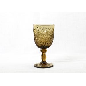 Buy cheap Debossed 270ml Colored Crystal Wine Glasses Goblet Style 410 Grams from wholesalers