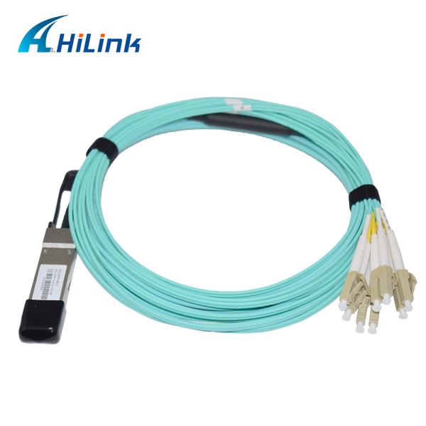China 40G-Base QSFP+ To 8xLC SR4 Active Optical Breakout Cable MSA Compliant 40G AOC on sale China 40G-Base QSFP+ To 8xLC SR4 Active Optical Breakout Cable MSA Compliant 40G AOC on sale