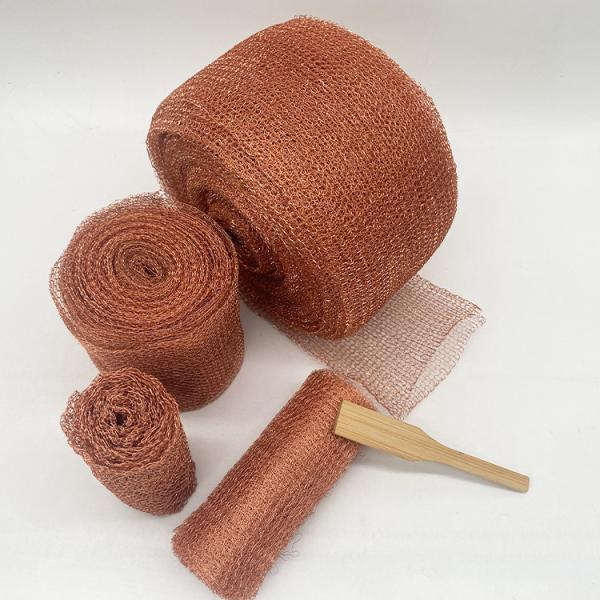 Knitting Method Copper Mesh Rodent Control Wire High Temperature Resistance