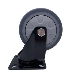 China 3 Inch TPR Rubber Caster Wheel with Swiveling Top Plate on sale