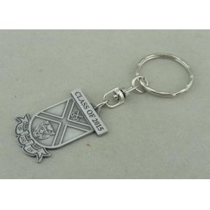 Buy cheap Die Struck Silver Promotional Keychain Laser Engraved Personalised Key Rings from wholesalers
