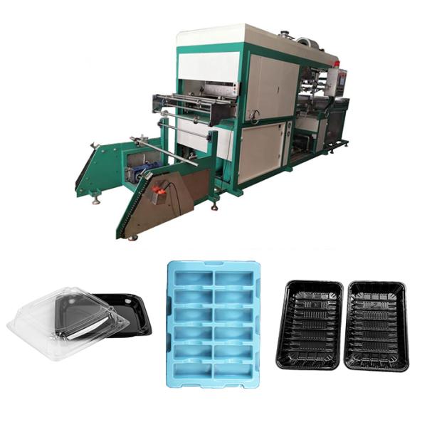 Quality Aluminum Structure Pressure Thermoforming Machine with 1000 mm Forming Length 420-660mm Width and 0.1-1.5mm Material Thickness for sale