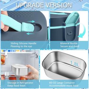 1.8L Electric Food Warmer Lunch Box 5 In 1 Portable Voltage 110v