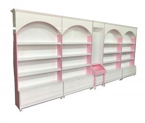 Buy cheap Pink Beauty Shop Makeup Display Cabinet Shelf For Cosmetics 900*350*2200mm product
