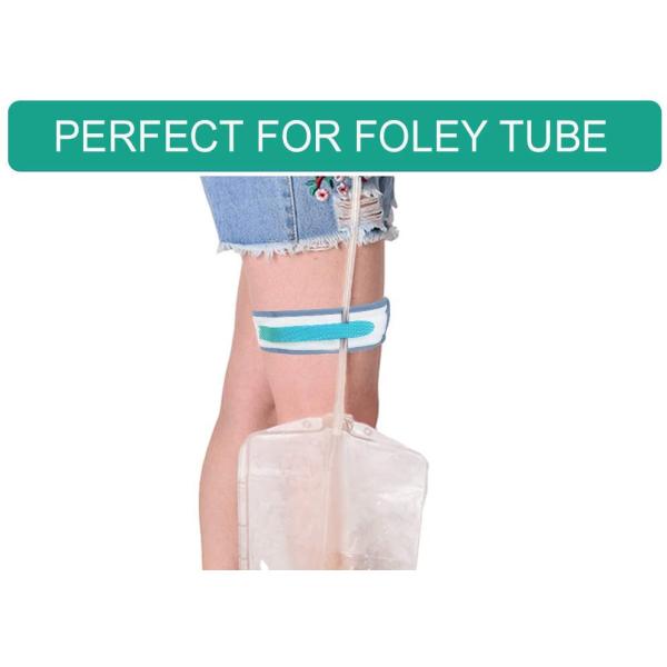 Quality 5cm FDA Reusable Silicone Foley Catheter Leg Bag Straps for sale