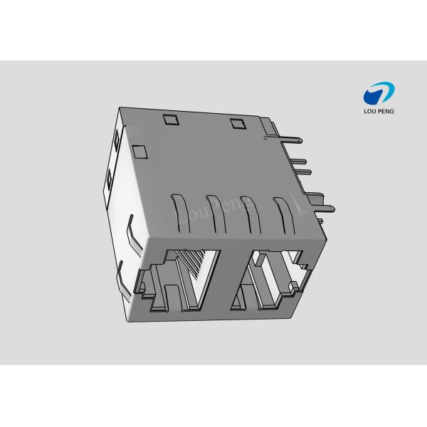 Buy cheap RJ45 Connectors, RJ45 with Integrated Magnetics, Multiple Ports, Port Matrix Configuration 2 x 1, RJ Type Jacks & Plugs from wholesalers