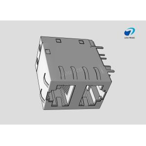 Buy cheap RJ45 Connectors, RJ45 with Integrated Magnetics, Multiple Ports, Port Matrix Configuration 2 x 1, RJ Type Jacks & Plugs from wholesalers