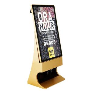 Advertising Digital Signage Touch Screen Kiosk Billboard With Shoes Shine
