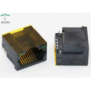 Buy cheap Thru Hole Type Right Angle RJ45 Modular Connector Unshielded With Customized LED Indicator Pipe from wholesalers