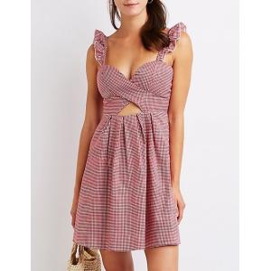 Buy cheap Mini Breathable OEM Dress 2018 Custom Gingham Sun Dress Ruffle from wholesalers
