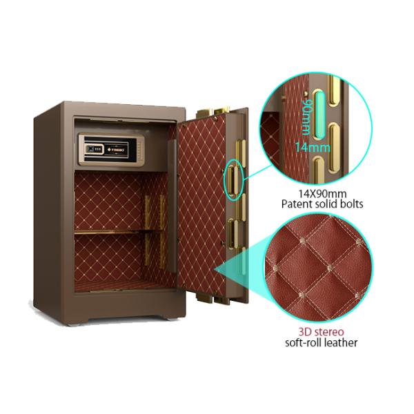 Solid Steel Commercial Safe Box Semiconductor Fingerprint Biometric Zinc Alloy Handle