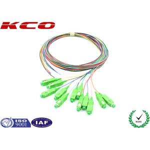 SC/APC 12 Colors Multi-fibers Single Mode Monomode Optical Fiber Pigtail / SCAPC