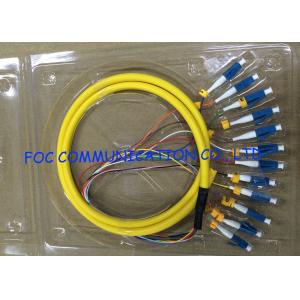 Buy cheap Distribution Optical Fiber Pigtail LC UPC 12Cores Flame Retardant Low Attenuation from wholesalers