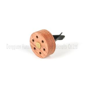 Buy cheap Wood Round Essential Oil Diffuser, Car Air Freshener Vent Clip Aromatherapy Diffuser, Car Diffuser Clip for Car Office Bedroom from wholesalers