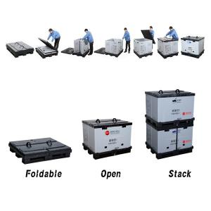 Buy cheap Collapsible Plastic Pallet Heavy Duty Stackable Storage Fold Pallet Box from wholesalers