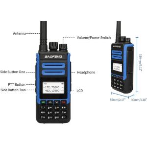 Buy cheap BF-H7 Dual Band Portable Walkie Talkie VHF UHF 136-174MHZ 400-520MHZ IPX4 Waterproof with 1000-1500mAh Battery from wholesalers