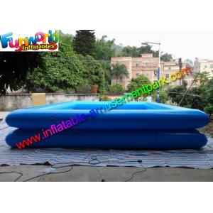 Heat Sealed Rectangle Inflatable Swimming Pool , 2 Layers Inflatable Water pools
