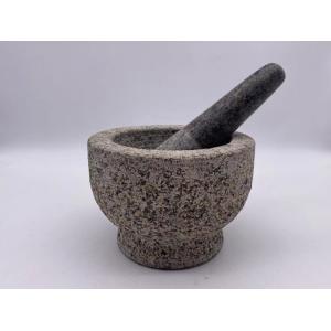 China Moisture Resistant Round Stone Mortar And Pestle Eco Friendly on sale