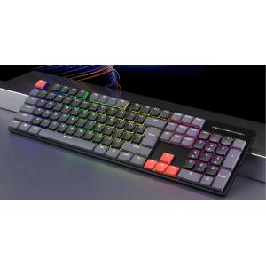 Buy cheap Ergonomic Mechanical Keyboard With TYPE-C Full Keys Anti-ghost And Enhanced Two-Color Injection Molded Floating Keycaps from wholesalers