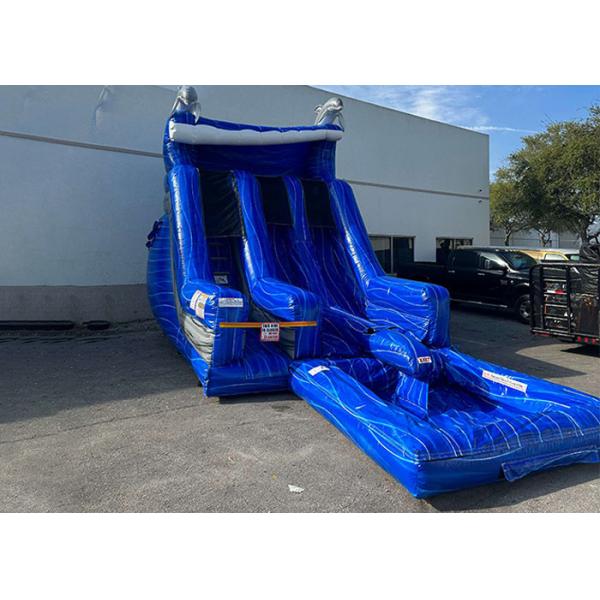 Buy cheap Blow Up Amusement Park Water Slides 0.55mm PVC Garden Inflatable Water Slide from wholesalers