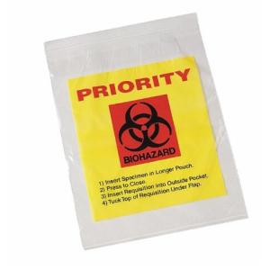 Buy cheap Biohazard 4 Layer Specimen Transport bag, pe glove, pe packaging, pe bags on roll, disposable PE gloves, disposable bag from wholesalers