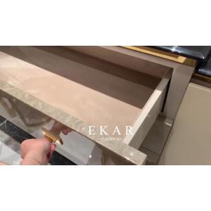 4 Drawer High End Dining Room Marble Top Luxury Modern Sideboard