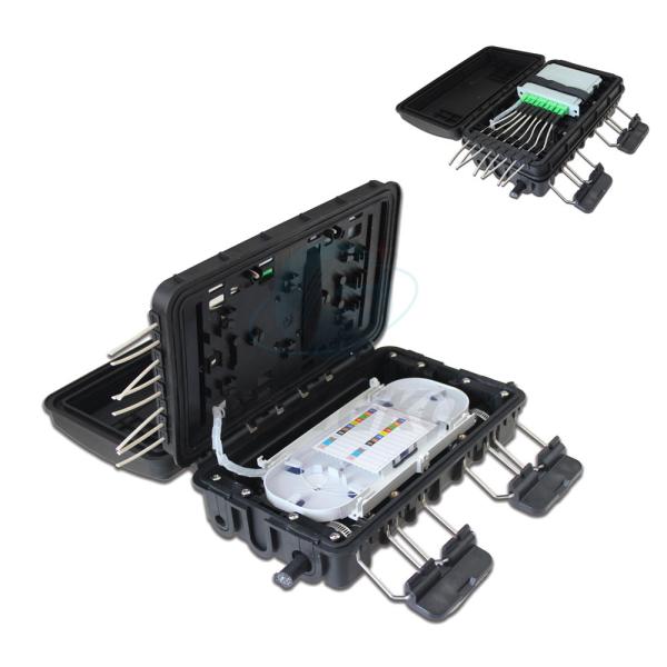 Buy cheap 1x8 LGX Splitter Aerial Junction Box IP65 Fiber Splice Enclosure Three-Tier 24 Cores from wholesalers