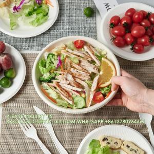 32 Oz Disposable Paper Bowls, Biodegradable Soup Bowls Natural Bagasse, Eco