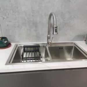 Buy cheap Adjustable Speed Stainless Steel Kitchen Sink with Rack from wholesalers