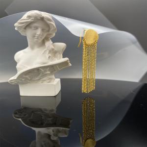 Buy cheap Subtle 18K Gold Plumeria Stud Earring product